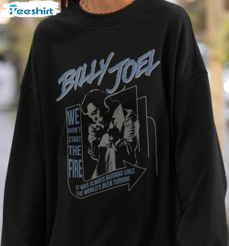 Billy Joel Vintage Sweatshirt, We Didn't Start The Fire Crewneck Unisex Hoodie