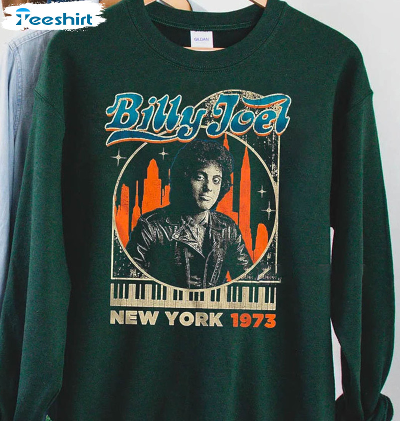 Billy Joel Trending Shirt, New York 1973 Short Sleeve Crewneck