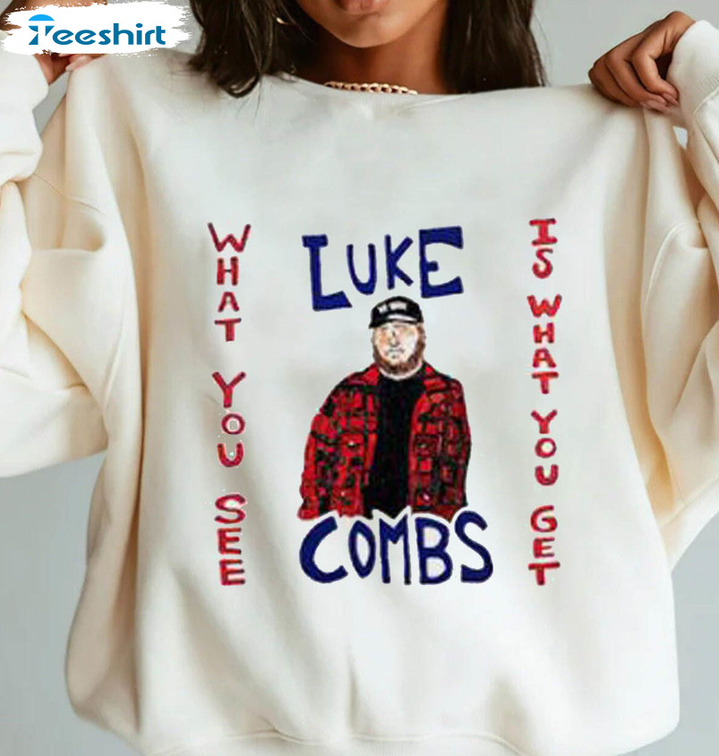 What You See Luke Combs Sweatshirt, Combs Bullhead Unisex Hoodie Crewneck