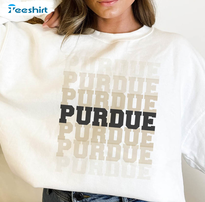 Purdue Boilermakers Sweatshirt, Indiana Purdue Crewneck Long Sleeve