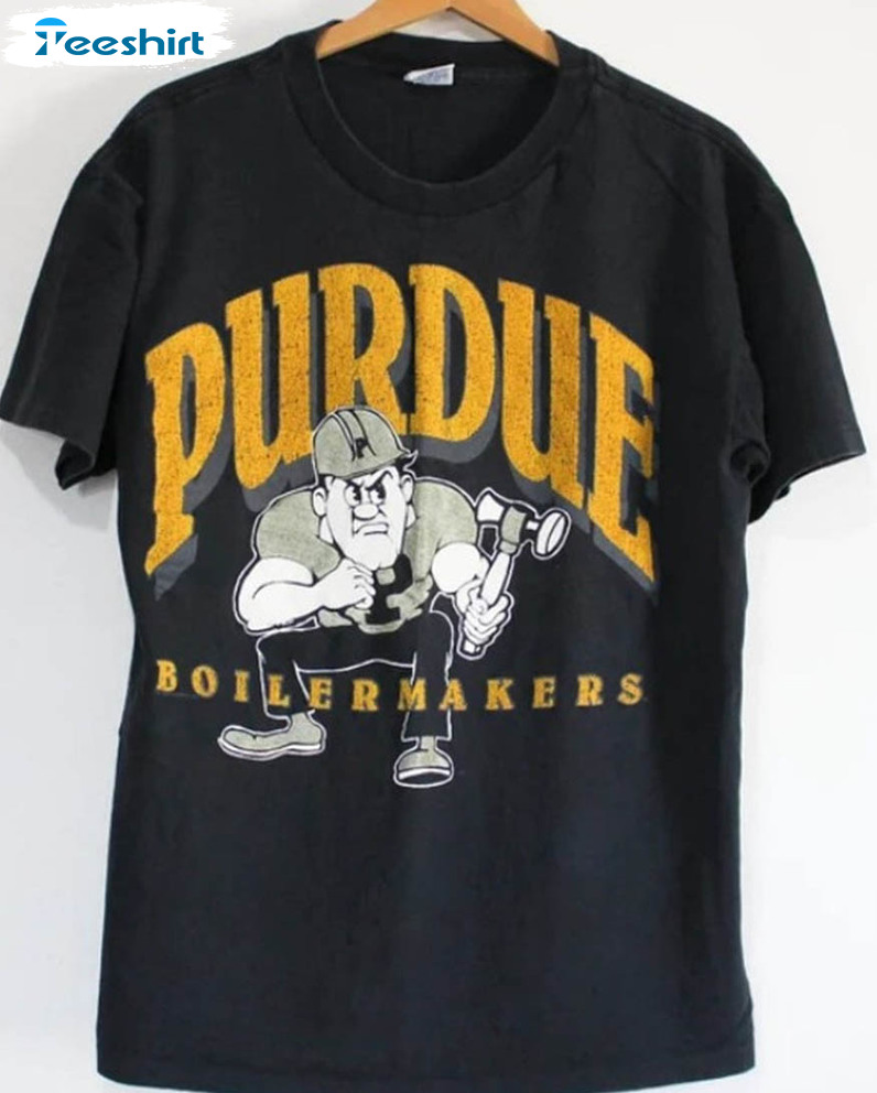 University Of Purdue Boilermakers Shirt, Vintage Sweatshirt Short Sleeve
