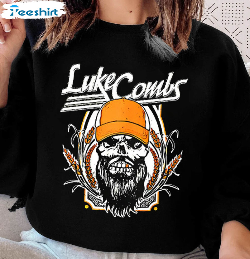 Vintage Luke Combs Shirt, Country Music Short Sleeve Sweatshirt