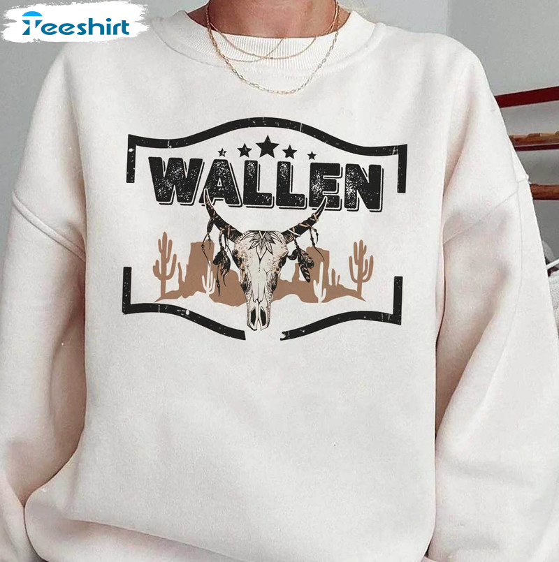 Wallen Western Sweatshirt Wallen The Bull Pullovers Country Music Hoodie  Men Women Sweatshirts Vintage Cowboy Hoodies Casual Top