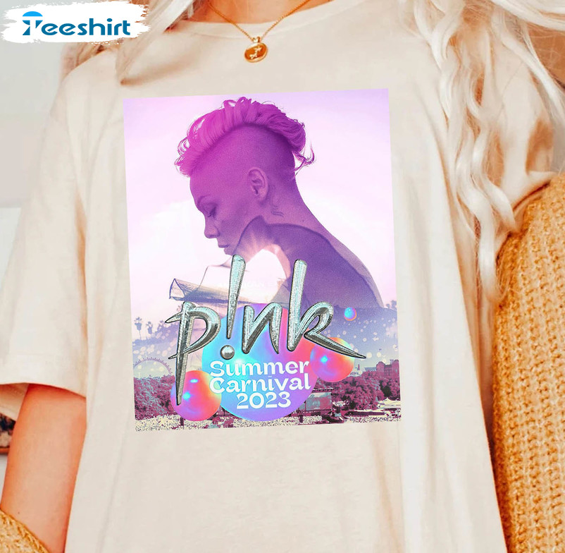 P!Nk Music Shirt Vintage 90S Pink Summer Carnival 2023 Tour Sweatshirt Y2k  Merch Hoodie - Limotees