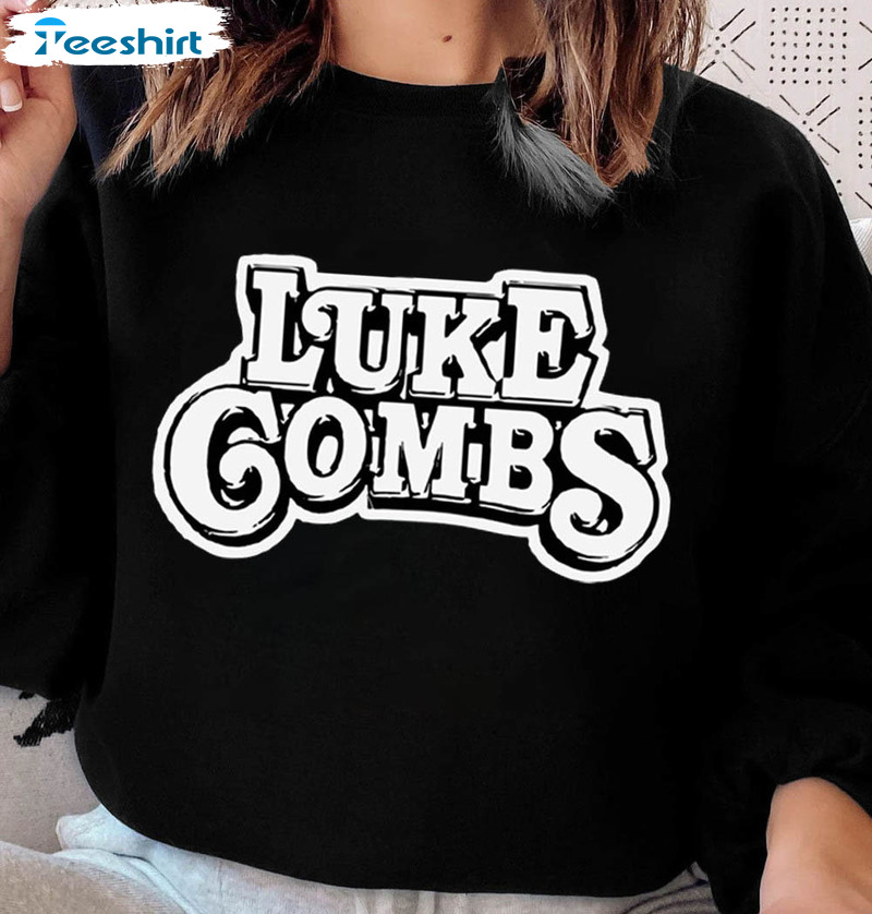 Luke Comb Logo Shirt, Cowboy Combs Short Sleeve Unisex Hoodie