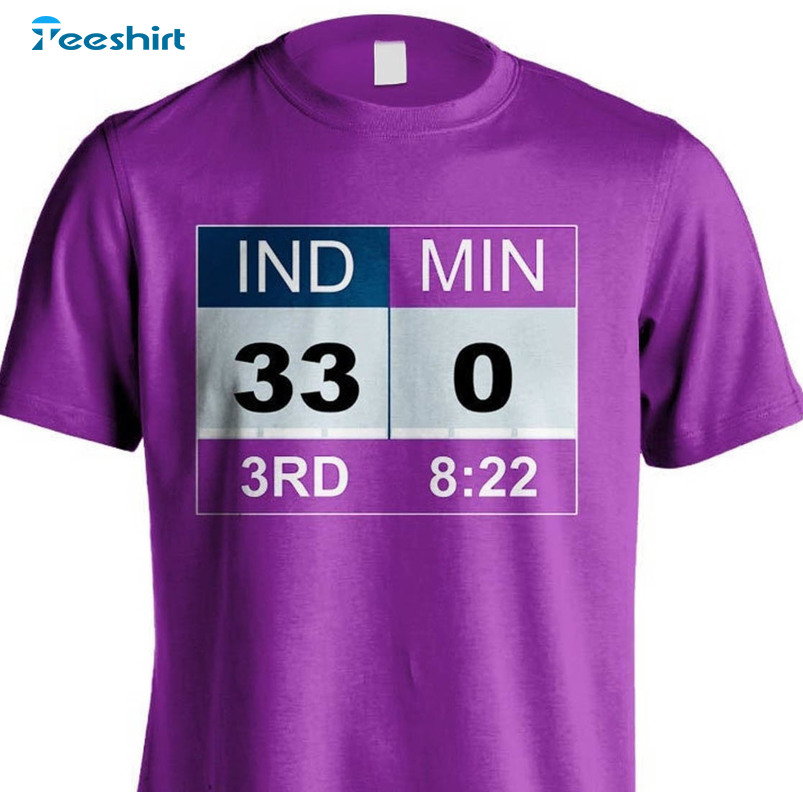 Colts Blew A 33 Point Shirt, Minnesota Vikings Unisex Hoodie Short Sleeve