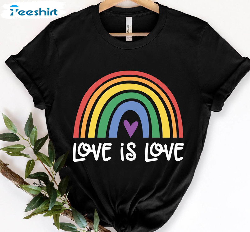 Love Is Love Rainbow Shirt, Vintage Lgbt Sweatshirt Unisex T-shirt