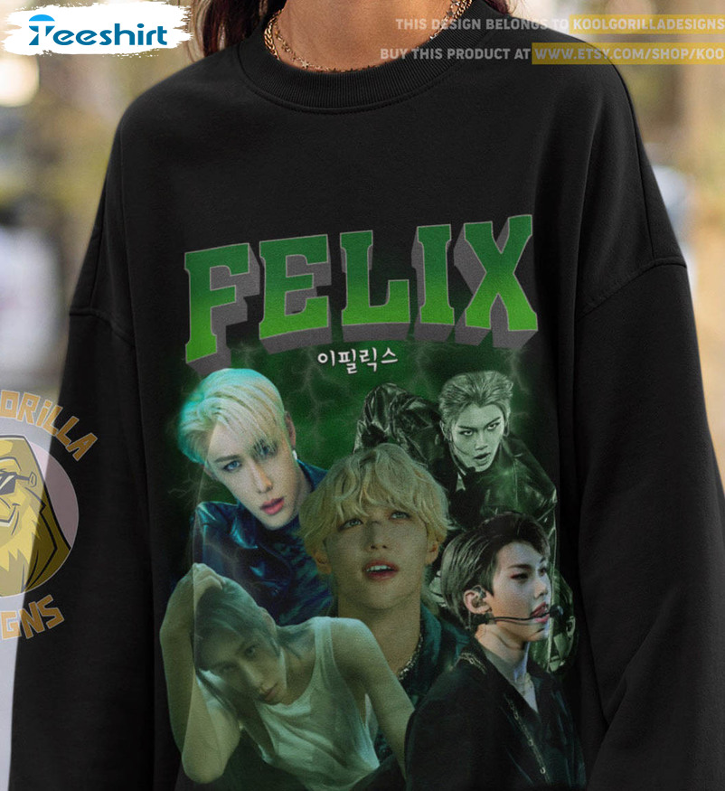 Felix Kpop Singer Shirt, Vintage Long Sleeve Sweatshirt