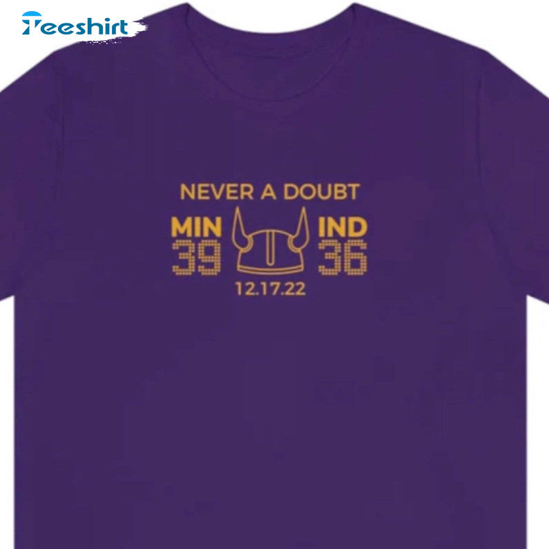 Never A Doubt Shirt, Vikings Minnesota Long Sleeve Unisex T-shirt