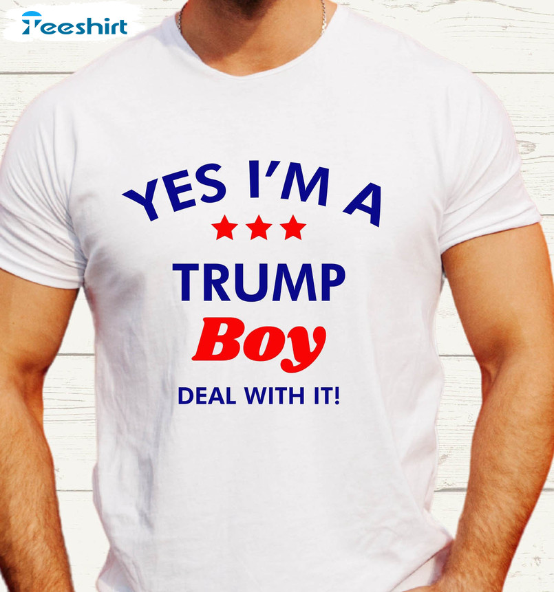 Yes I'm A Trump Boy Trendy Shirt, Politician Campaign Unisex Hoodie Long Sleeve