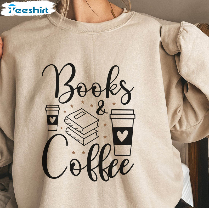 Book And Coffee Sweatshirt, Book Club Unisex T-shirt Short Sleeve