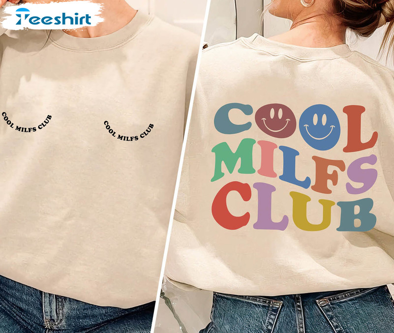 Cool Milfs Club Sweatshirt, Milf Mom Short Sleeve Crewneck