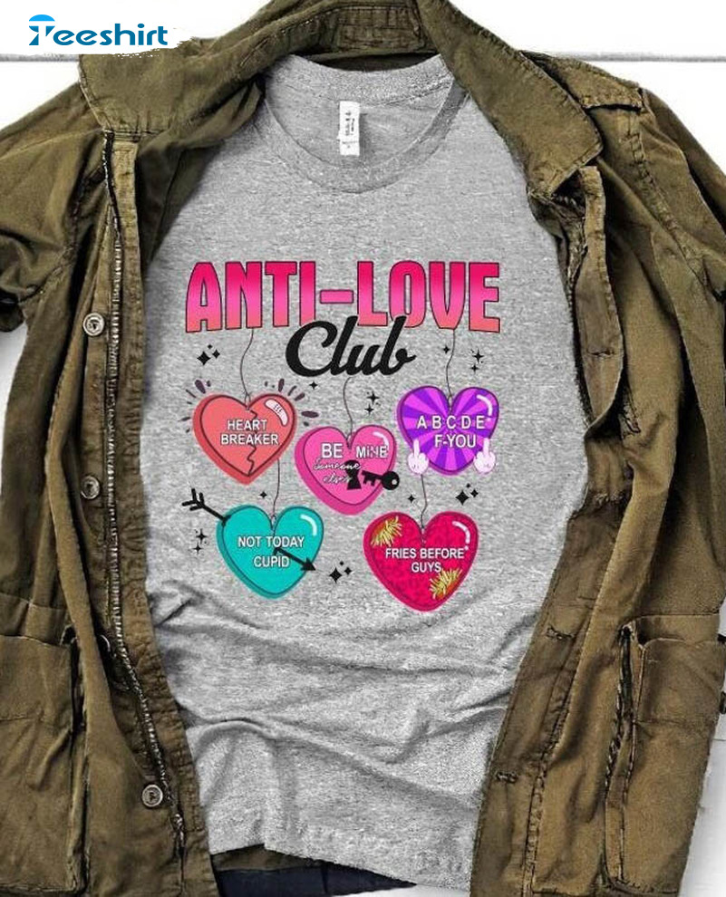 Anti Love Club Shirt, Valentine Unisex T-shirt Long Sleeve