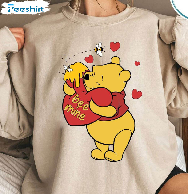 Pooh Valentine Shirt, Matching Disney Crewneck Unisex Hoodie