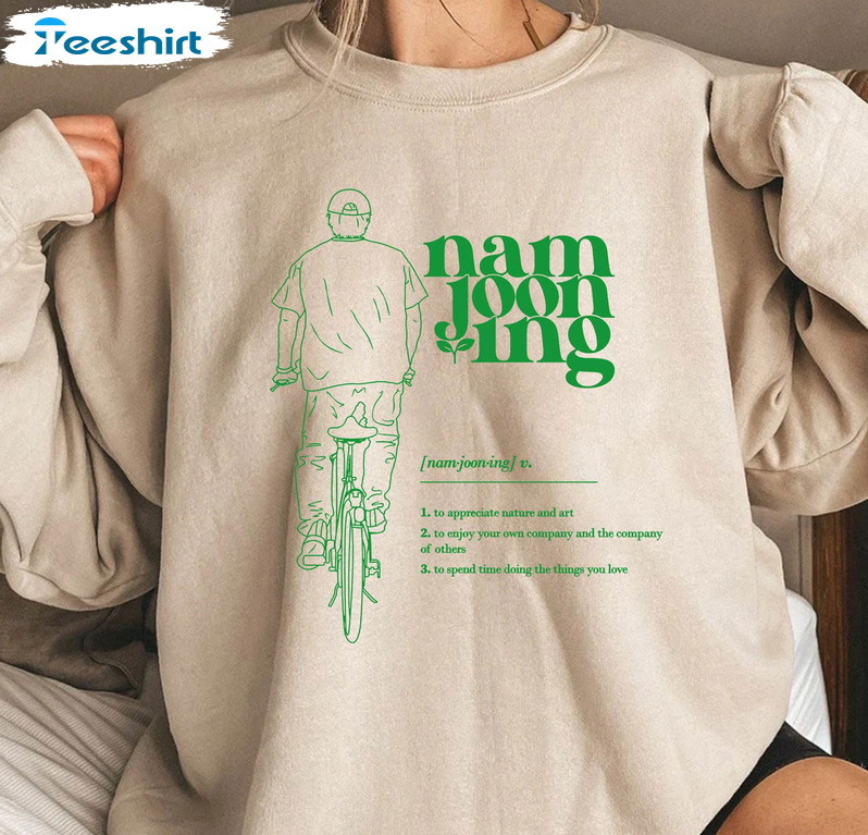 Namjooning Bicycle Shirt, Bangtan Kpop Short Sleeve Unisex Hoodie