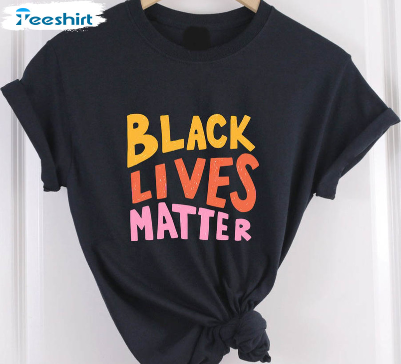 Black Lives Matter Trending Shirt, Blm Mask Short Sleeve Crewneck