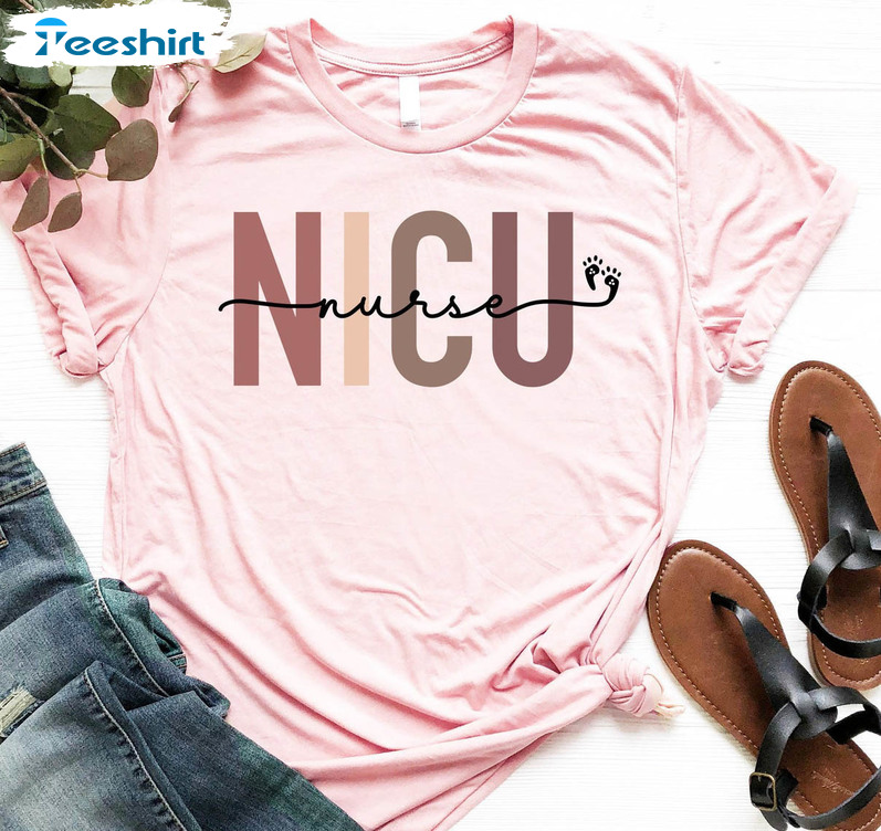 Neonatal Icu Nicu Nurse Shirt, Vintage Long Sleeve Unisex Hoodie