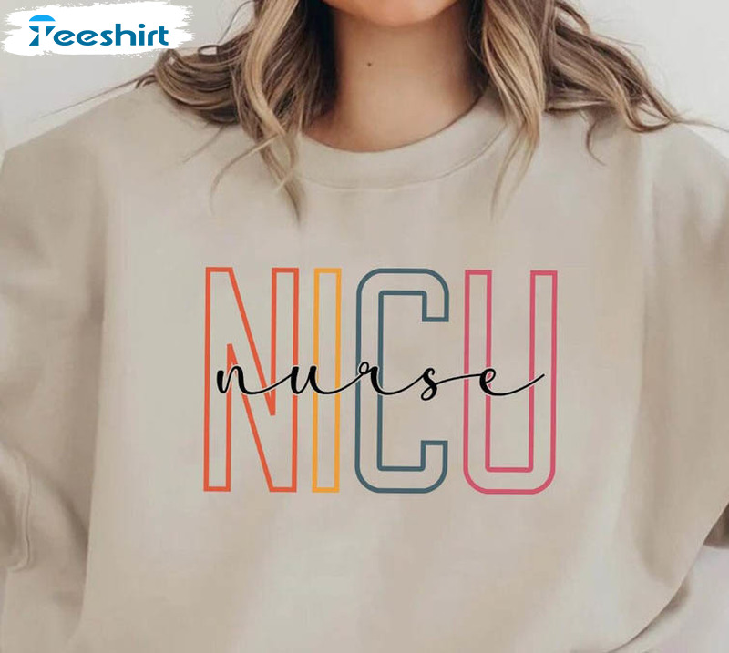 Nicu Nurse Sweatshirt, Vintage Unisex Hoodie Long Sleeve