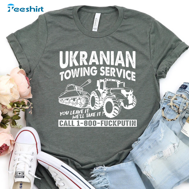 Ukrainian Towing Service Trendy Shirt, No War Ukraine Unisex Hoodie Tee Tops