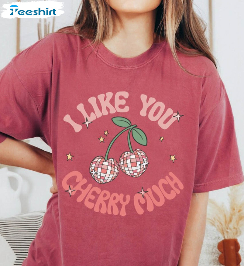 I Love You Cherry Much Shirt, Valentines Day Long Sleeve Unisex Hoodie