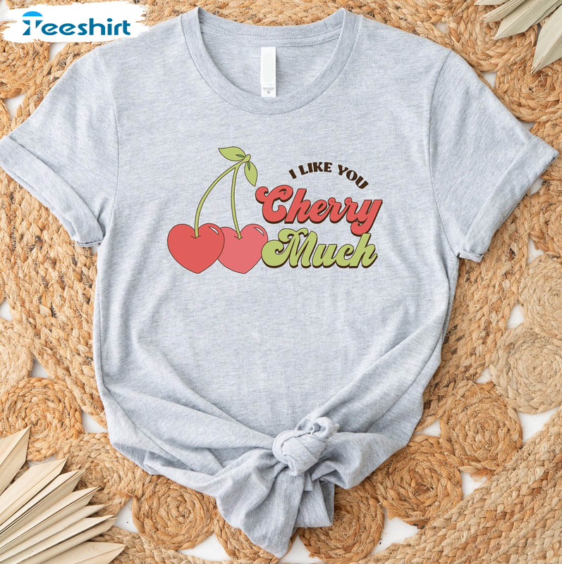 I Love You Cherry Much Vintage Shirt, Funny Long Sleeve Unisex T-shirt