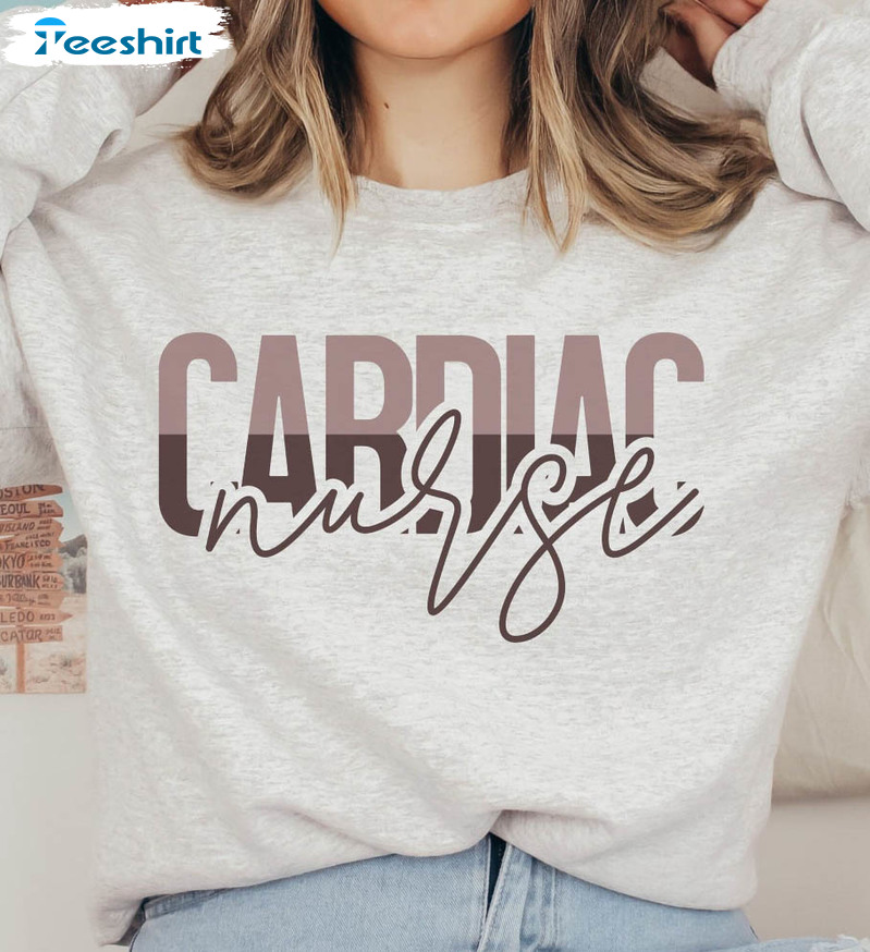 Cardiac Nurse Sweatshirt, Trending Unisex Hoodie Short Sleeve