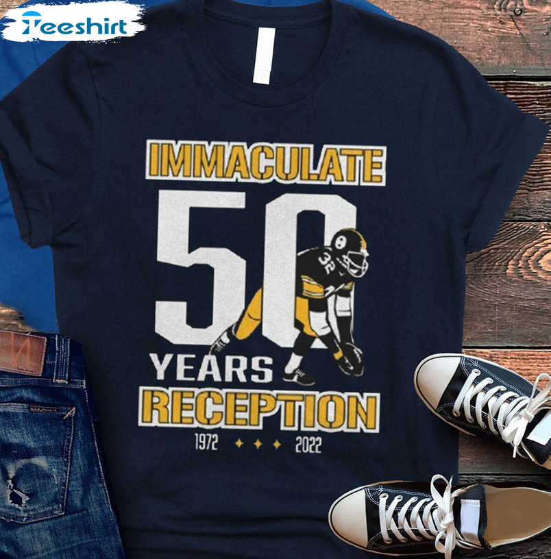 Franco Harris Shirt, Immaculate Reception Vintage Unisex T-shirt Short  Sleeve