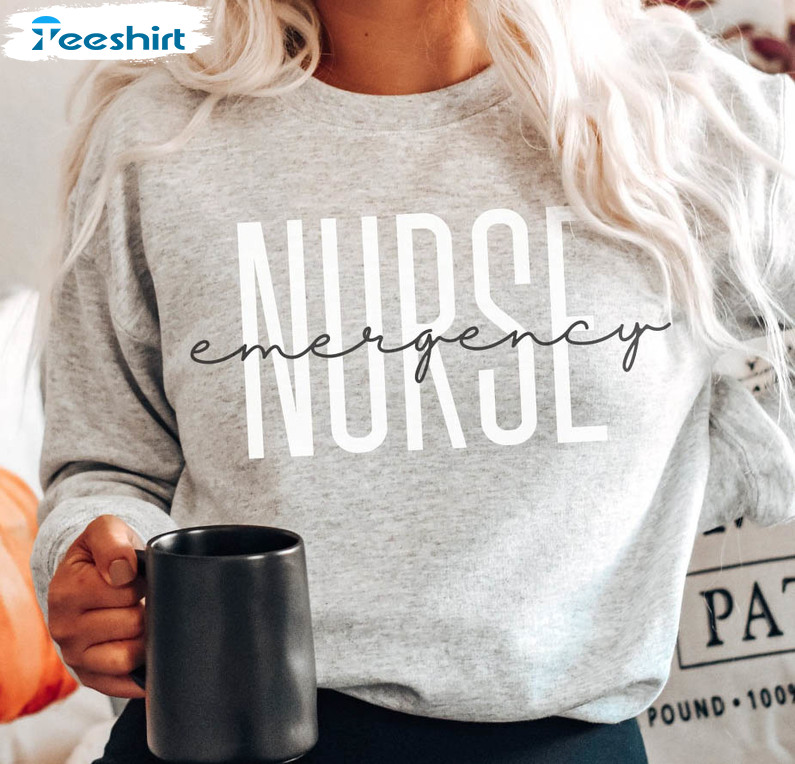 Emergency Nurse Shirt, Ed Nursing Short Sleeve Crewneck