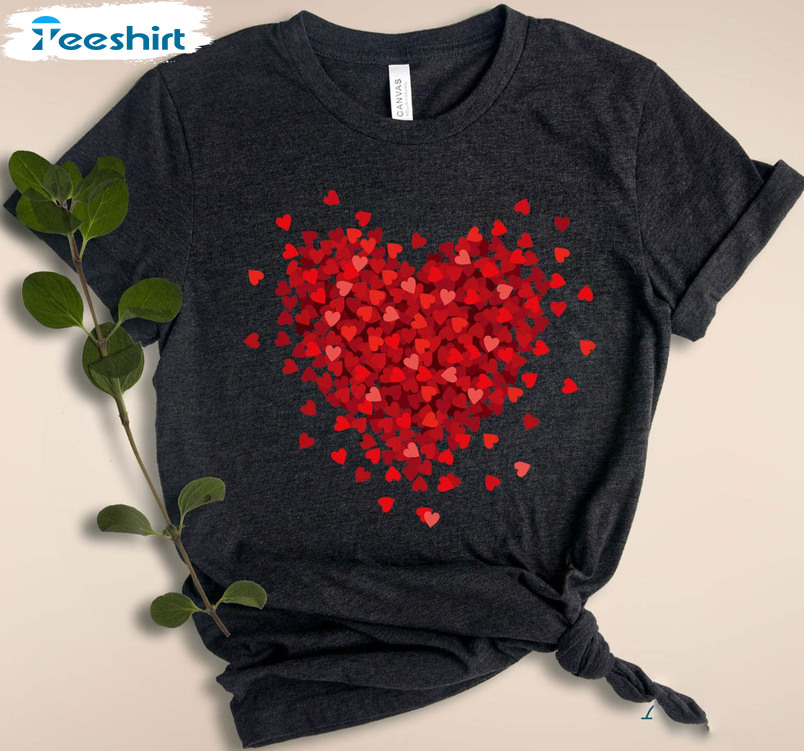 Valentine's Day Heart Shirt, Couple Unisex Hoodie Unisex T-shirt