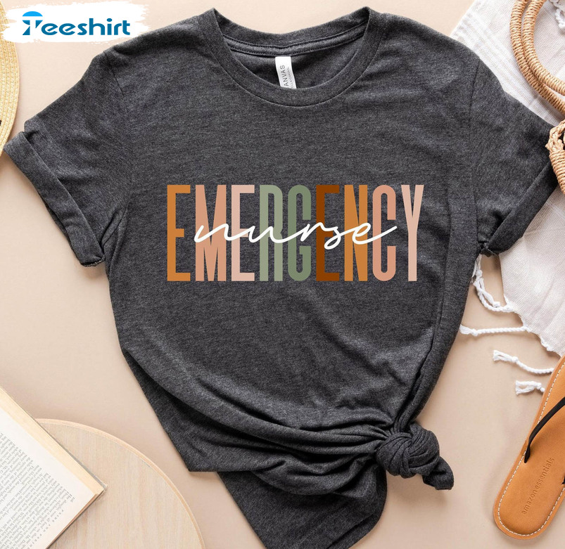 Emergency Nurse Vintage Shirt, Nursing Unisex T-shirt Long Sleeve