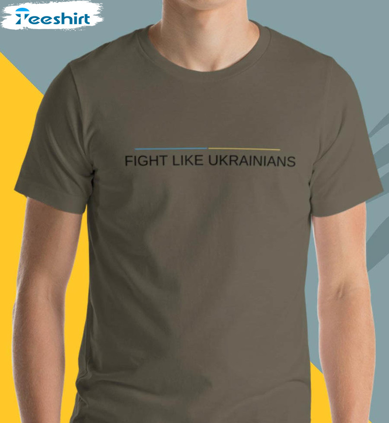 Fight Like Ukrainians Shirt, Zelensky Crewneck Unisex Hoodie