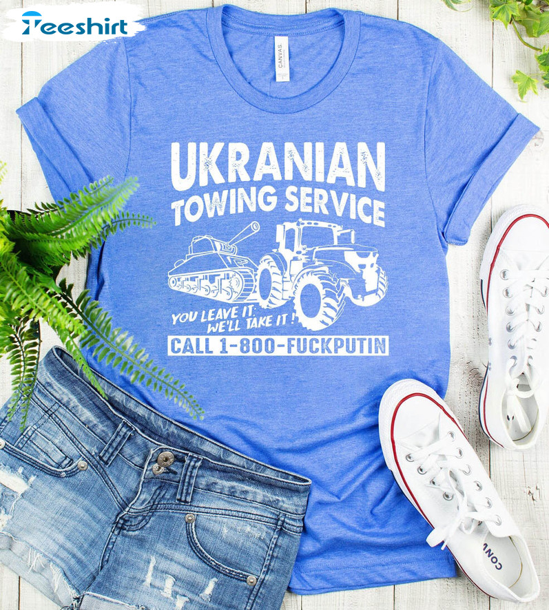 Ukrainian Towing Service Shirt, Pray For Ukraine Crewneck Unisex Hoodie