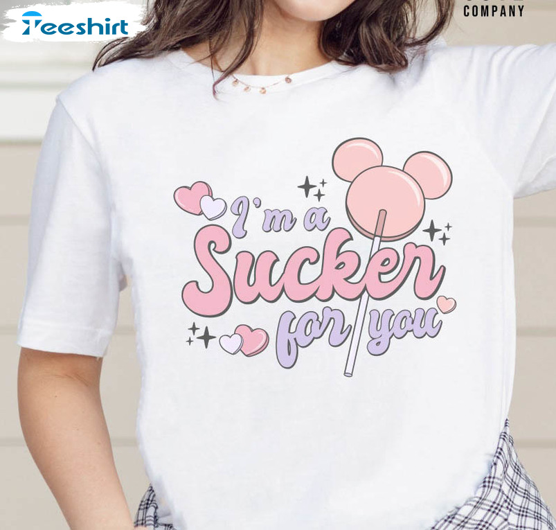 I'm A Sucker For You Vintage Shirt, Disney Valentine Unisex T-shirt Crewneck