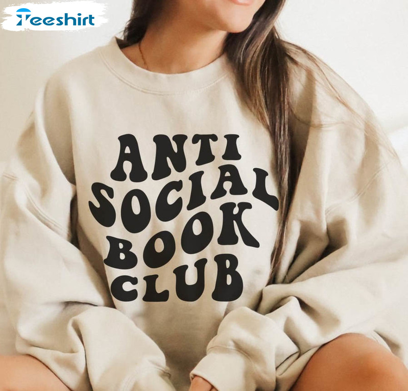 Anti Social Book Club Vintage, Booktrovert Crewneck Unisex T-shirt