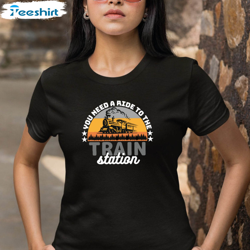 Could Be A Train Station Kinda Day Sweatshirt, Yellowstone Trendy Short Sleeve Sweater