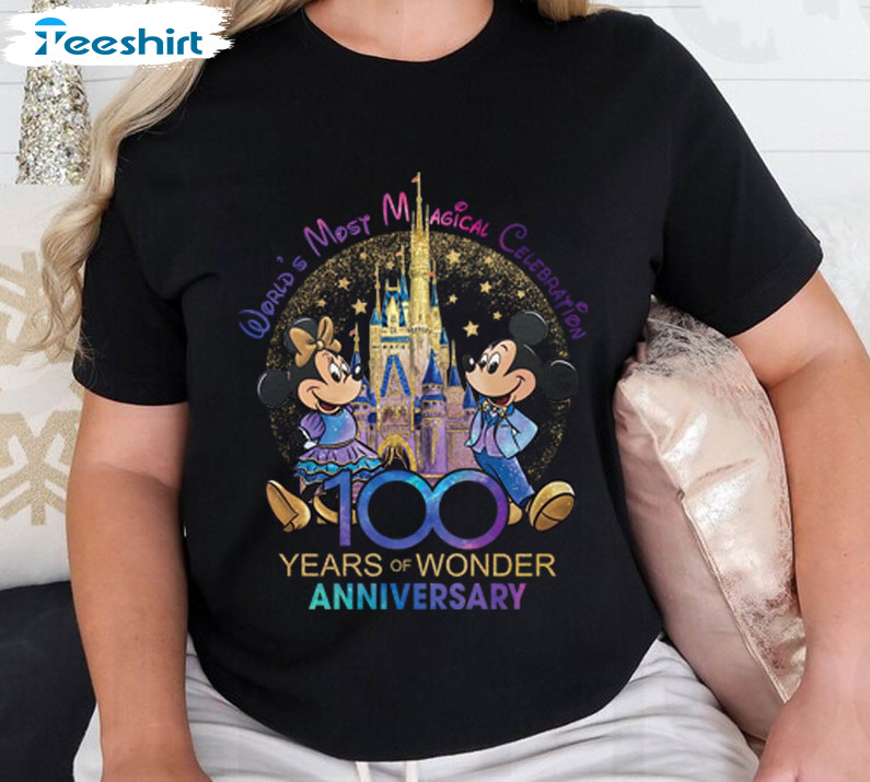 Disney 100 Years Of Wonder Shirt, Disney World Short Sleeve Sweater