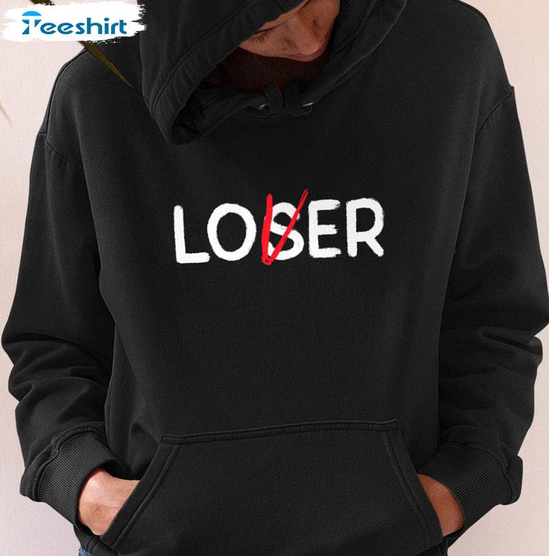 Loser Lover Valentine Sweatshirt, Minimalist Jumper Trendy Unisex Hoodie Long Sleeve