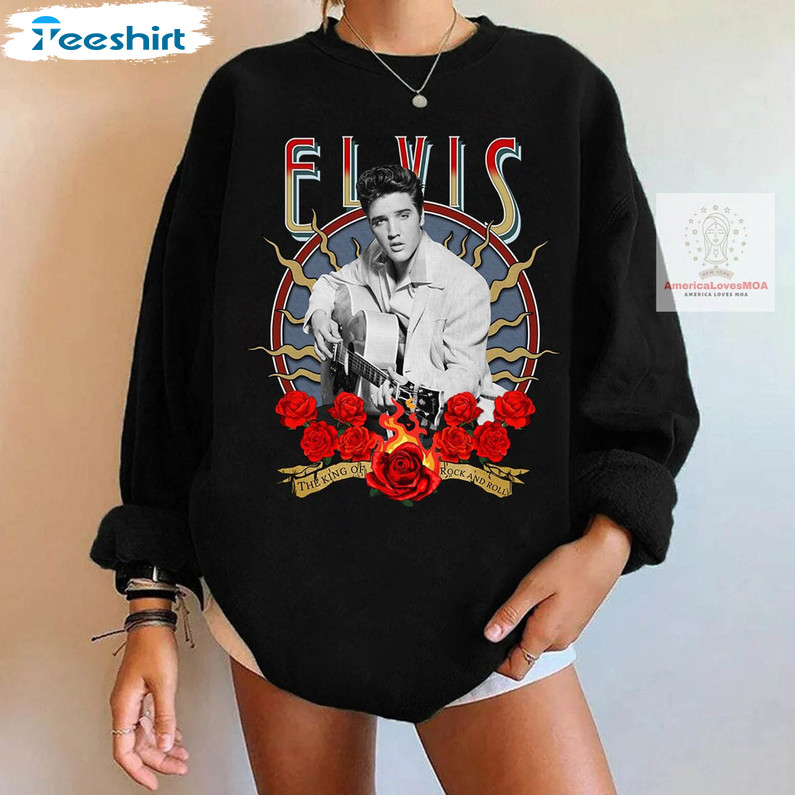Elvis Presley Shirt, The King Of Rock And Roll Unisex T-shirt Unisex Hoodie