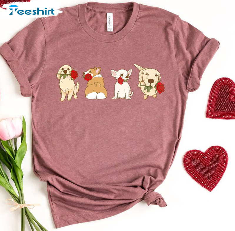 Valentine Dog Sweatshirt, Funny Dog Unisex Hoodie Long Sleeve