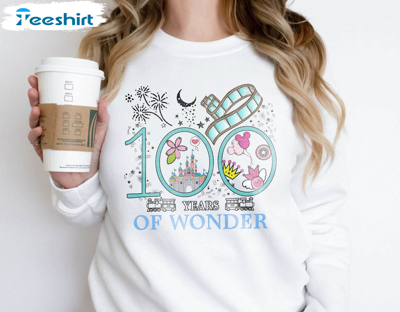 Disney 100 Years Of Wonder Sweatshirt, Disney Long Sleeve Unisex T-shirt