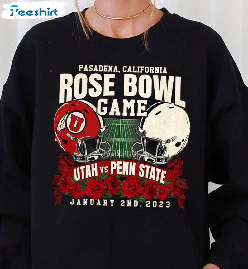Penn State Vs Utah Utes Football Shirt, Rose Bowl Game Crewneck Unisex T-shirt