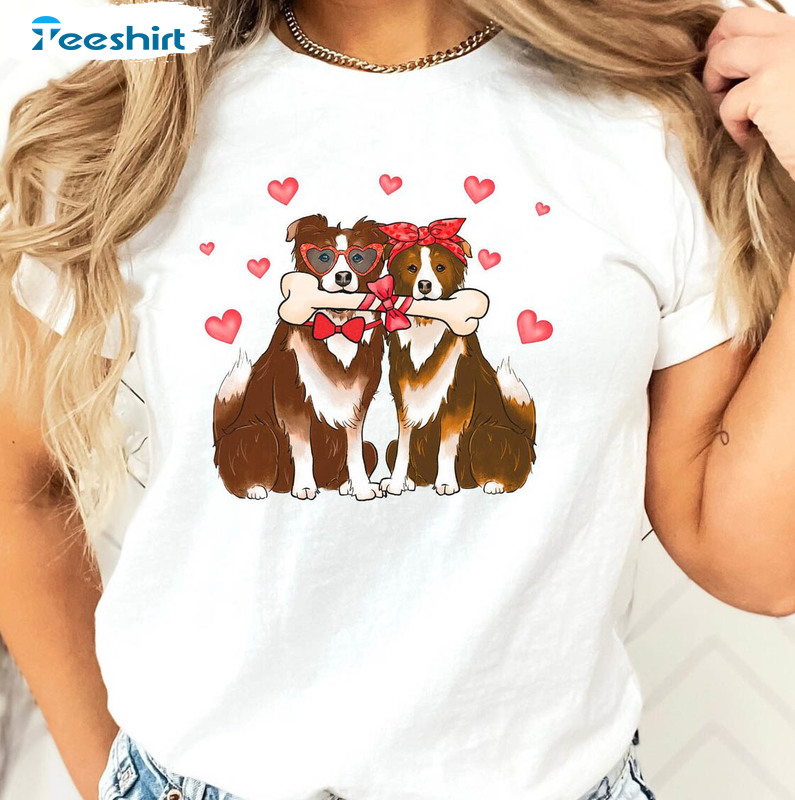 Dog Is My Valentine Cute Shirt, Dog Lover Long Sleeve Unisex Hoodie