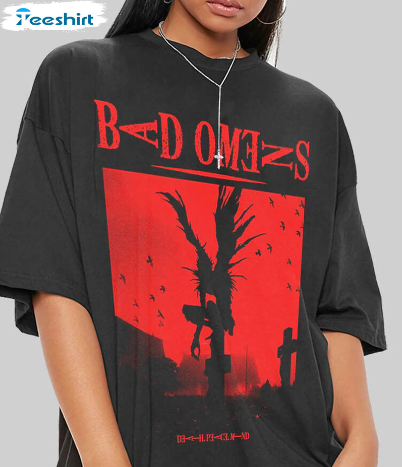 Bad Omens Band Shinigami Shirt, Trending A Tour Of The Concrete Jungle Tour Short Sleeve Crewneck