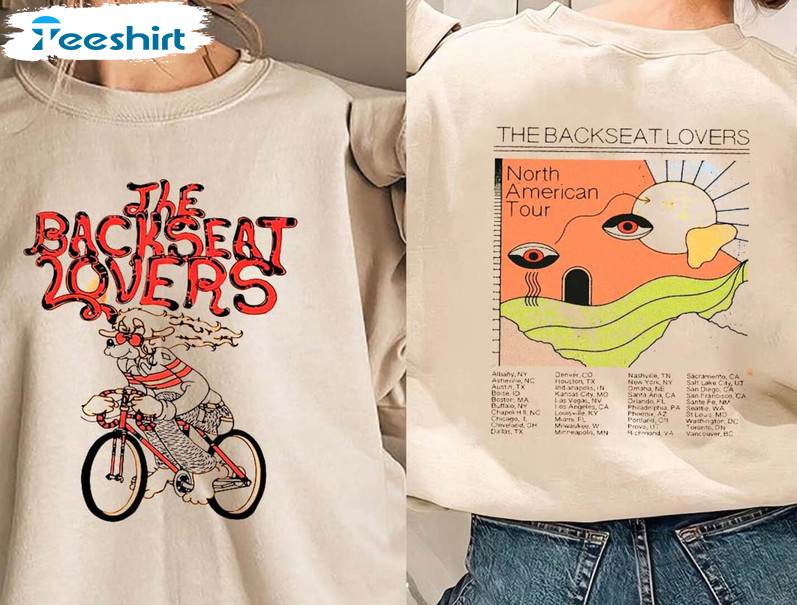 Vintage The Backseat Lovers 2022 Tour Shirt, North America Tour Crewneck Unisex Hoodie