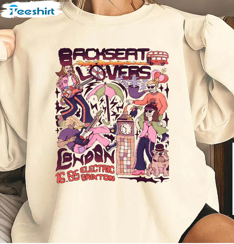 The Backseat Lovers Poster Shirt, Trending Short Sleeve Unisex Hoodie