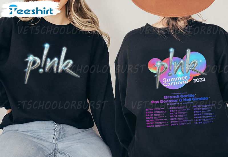 Pink Summer Carnival Tour Sweatshirt , Vintage Unisex T-shirt Long Sleeve