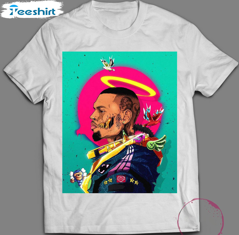 Chris Brown Colorful Shirt, Breezy Chris Brown Trending Unisex T-shirt Short Sleeve