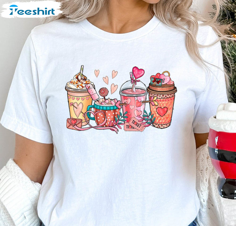 Valentine Coffee Shirt, Starbucks Lover Crewneck Unisex T-shirt