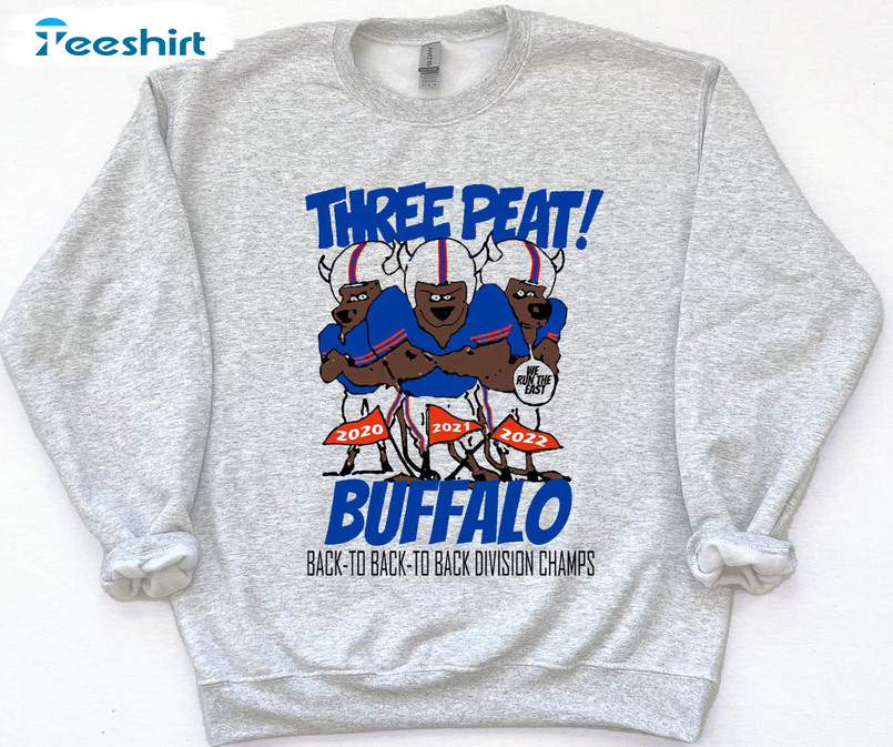 Buffalo Three Peat Eastern Shirt, Buffalo Division Champs Unisex T-shirt Tee Tops