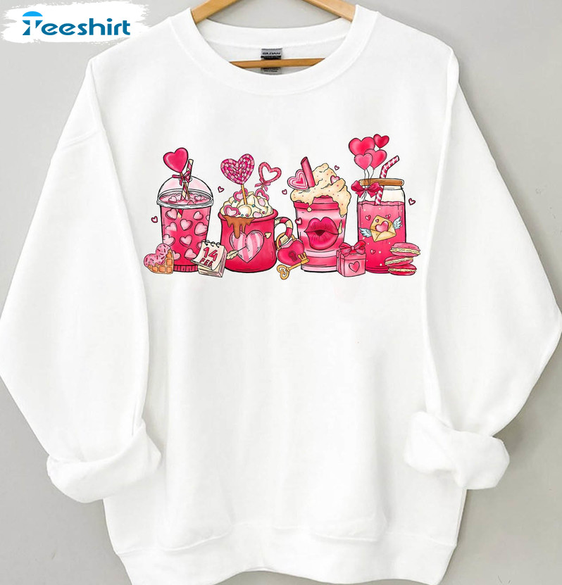 Coffee Valentine Couple Shirt, Valentine Cute Unisex T-shirt Short Sleeve